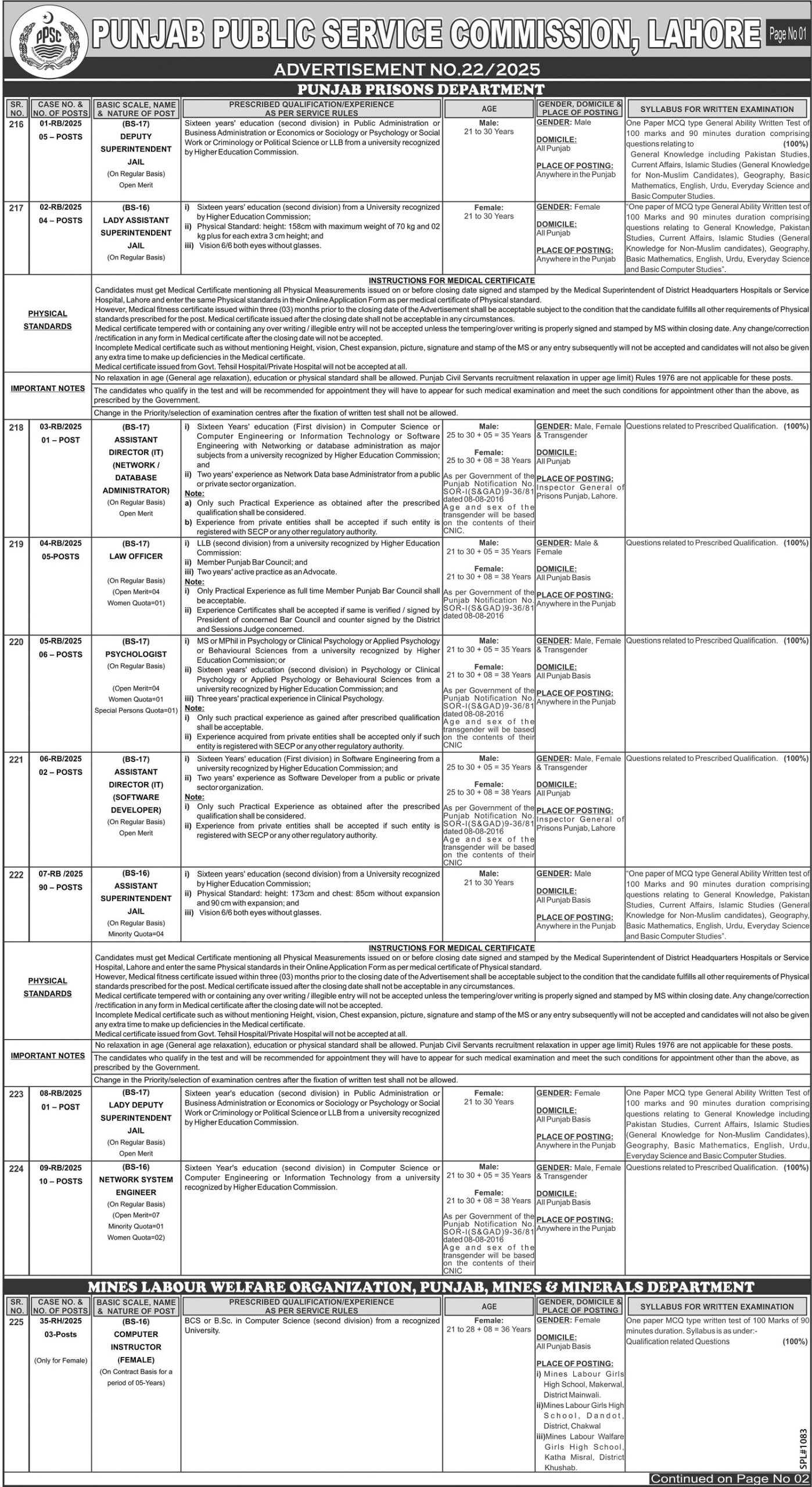 PPSC Lahore Jobs 2025 – Apply Now for Government Jobs